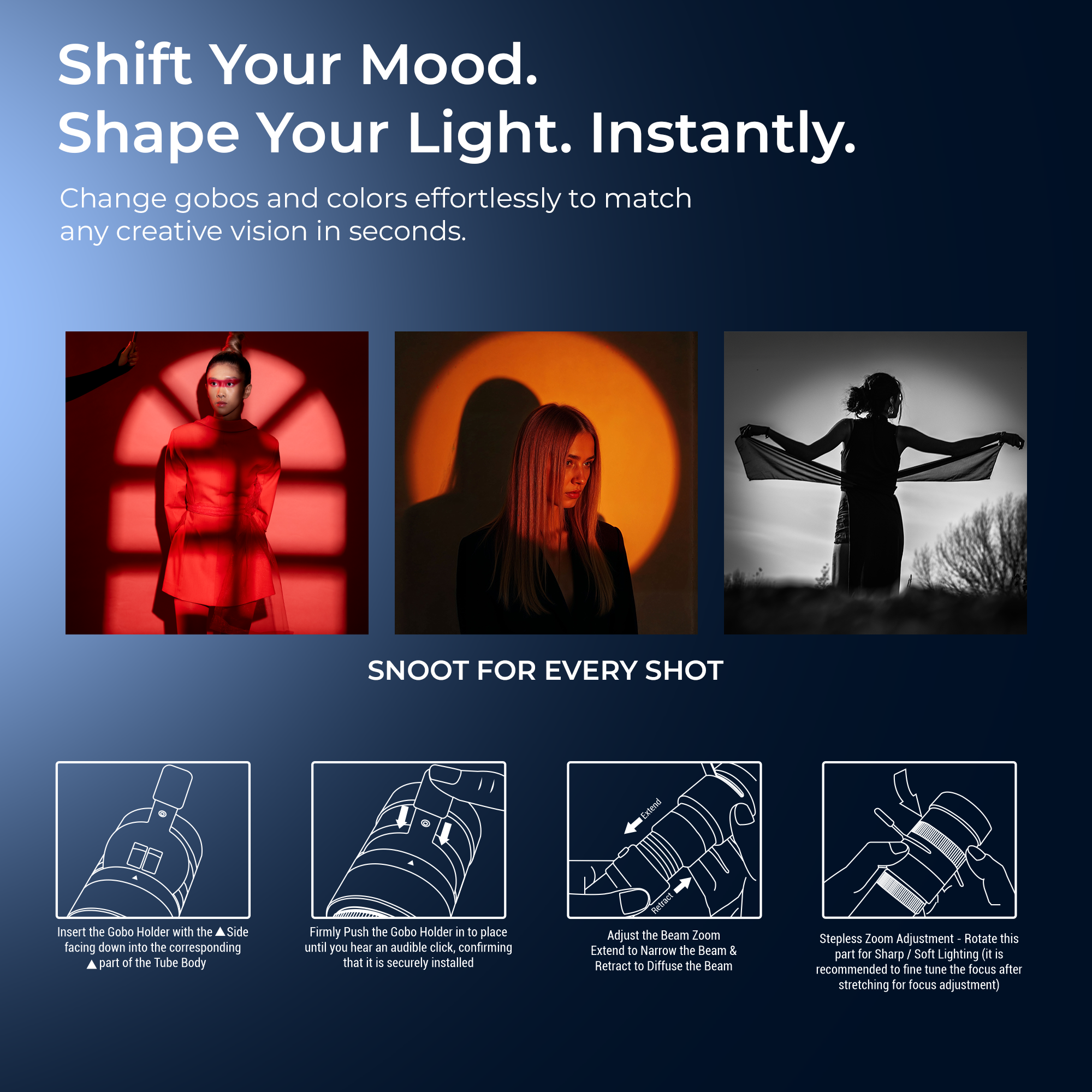 Digitek (DS 40 WTP PRO) Portable Torch Projector Snoot