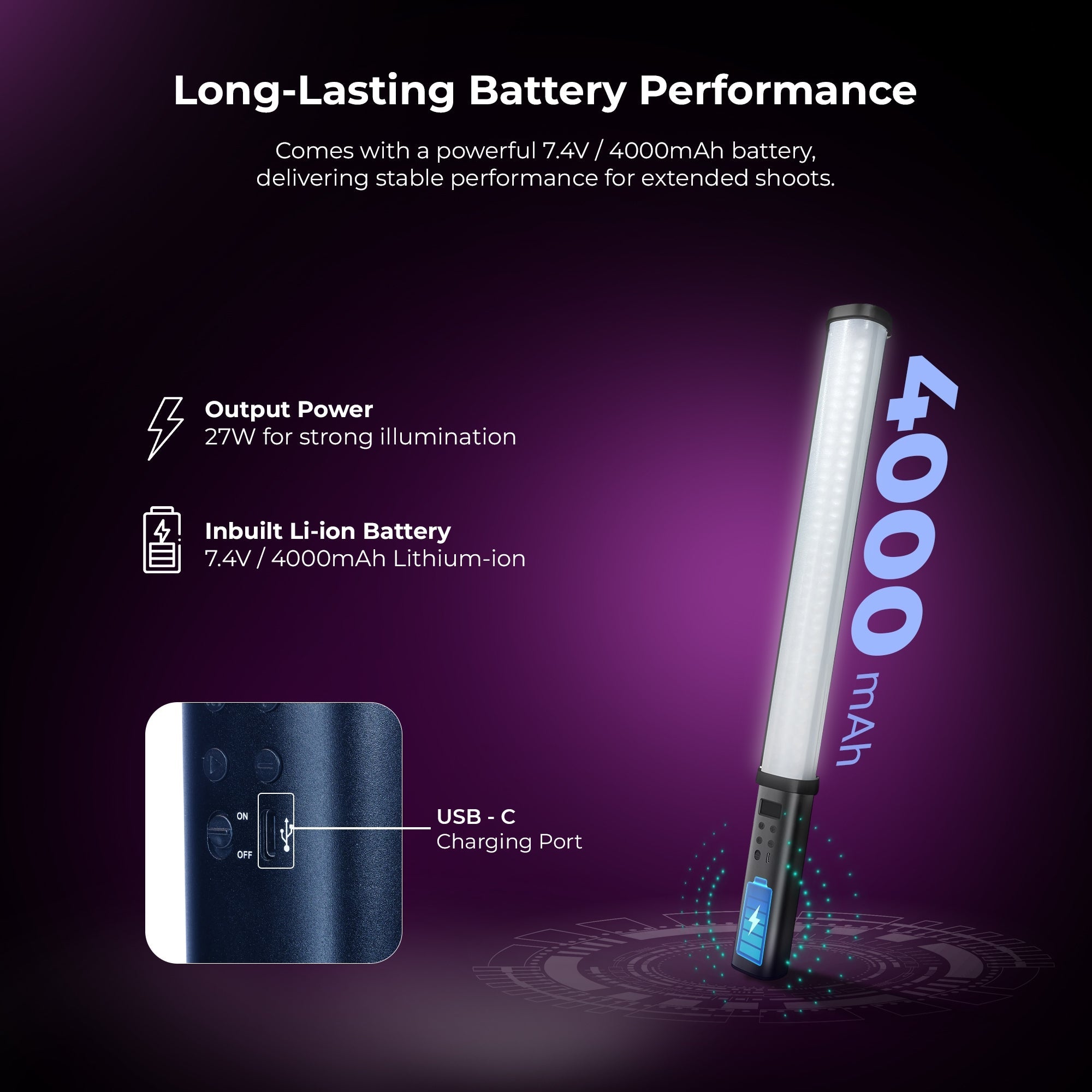 Digitek (DSL 27W RGB) 27W LED RGB Stick Light Wand