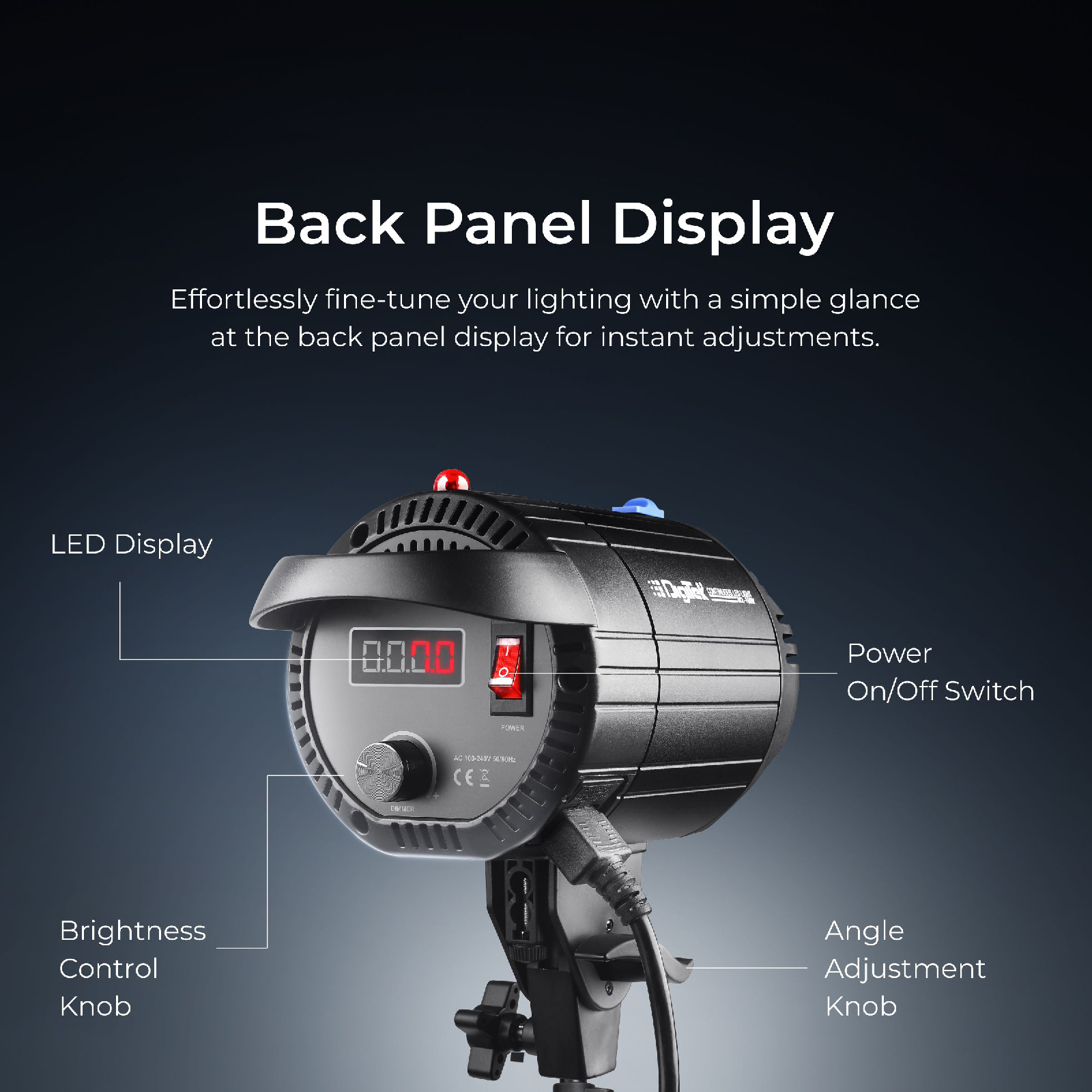 Digitek Lite (DCL-150WBC) Combo Bi Color Continuous LED Light with 18 CM Reflector Suitable for All Kinds of Small Production Photography/Power Saving & Environment Protection - Digitek