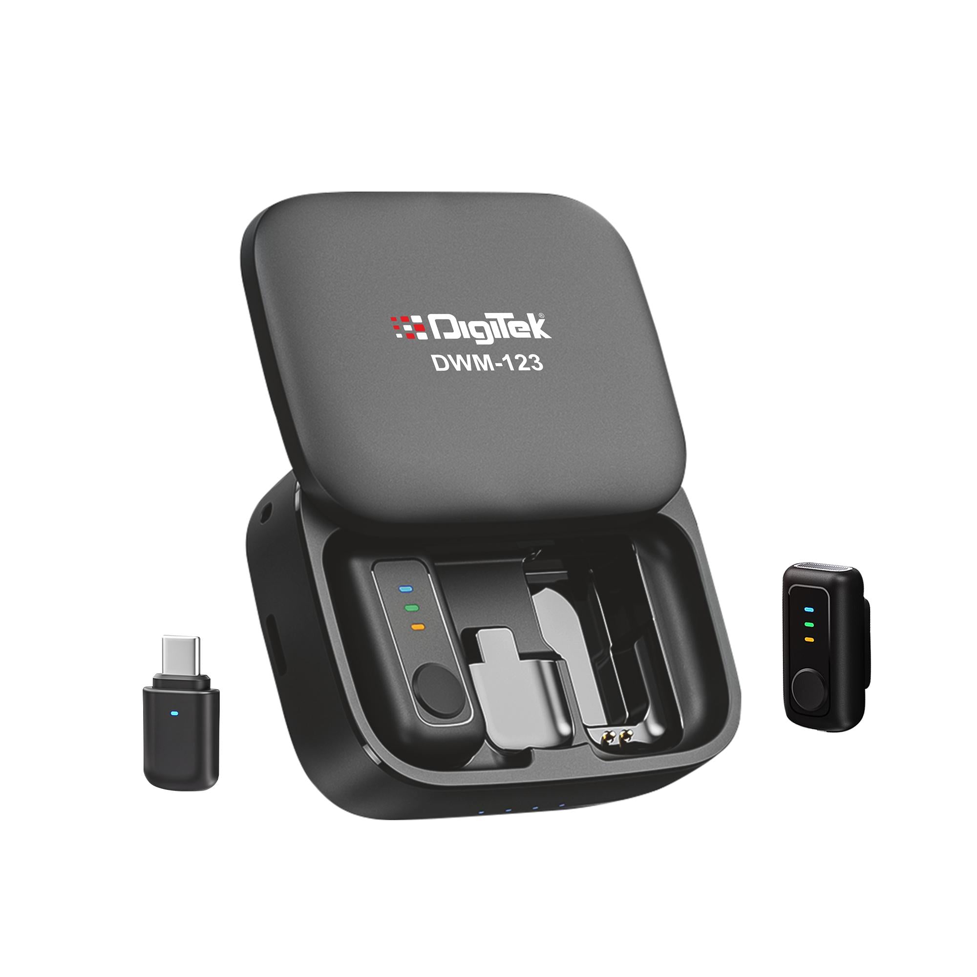 Digitek (DWM 123) 2-in-1 Wireless Microphone (Black)