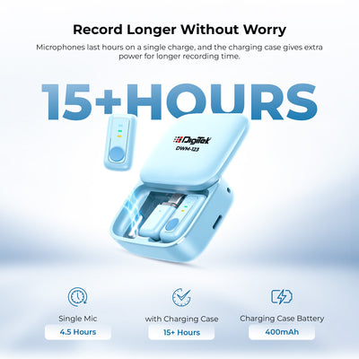 Digitek (DWM 123) 2-in-1 Wireless Microphone (Blue)