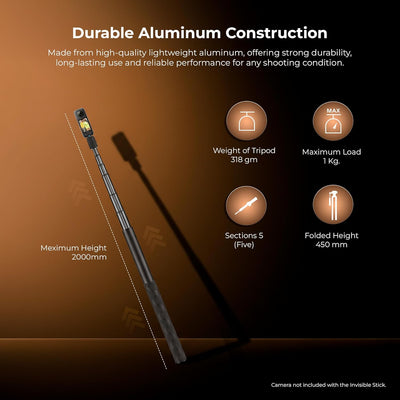 Digitek (DTR 650 IS) 2 Meter Invisible Stick for GoPro Hero