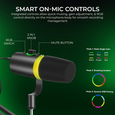 Digitek (DM 701) RGB  Podcast-Gaming Microphone