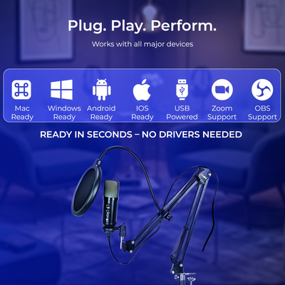 Digitek (DM 401) RGB USB Condenser Podcasts\ Gaming Microphone Kit