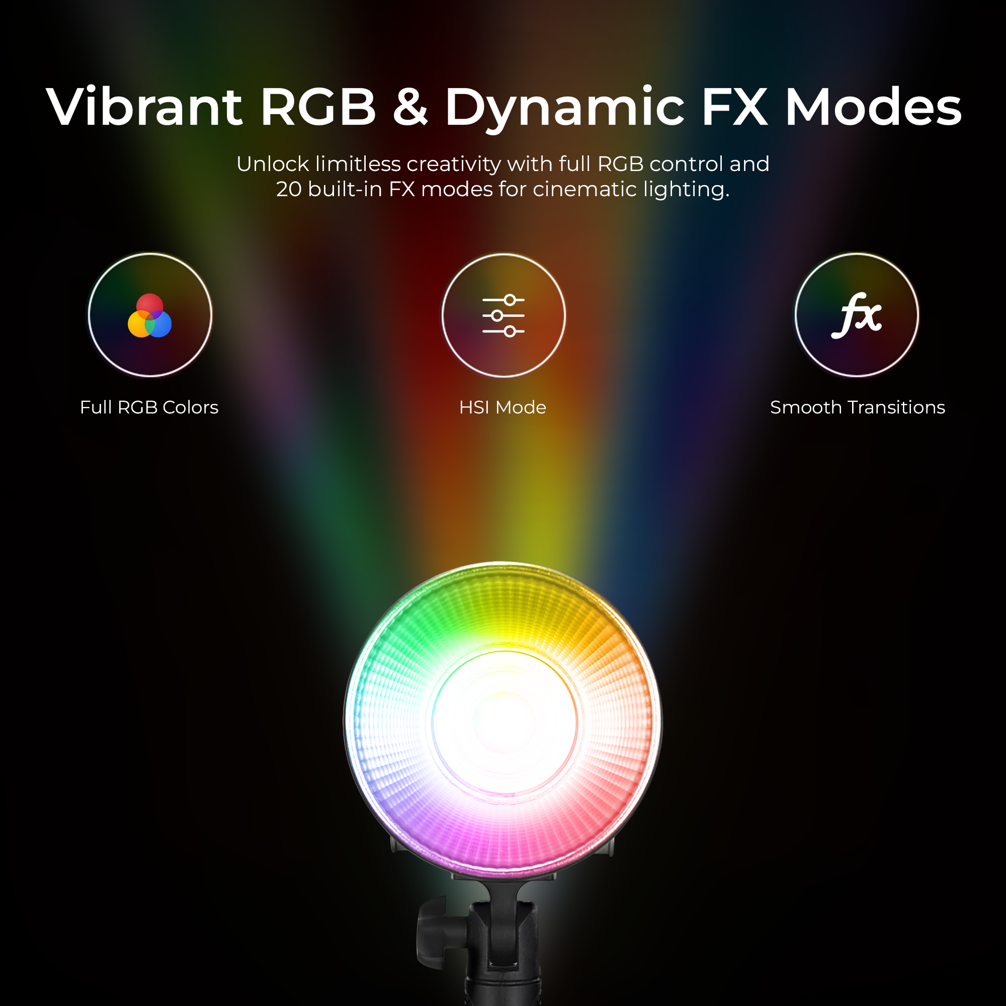 Digitek (DCL 100WBC RGB) 100W LED Video Light with Mini Bowens