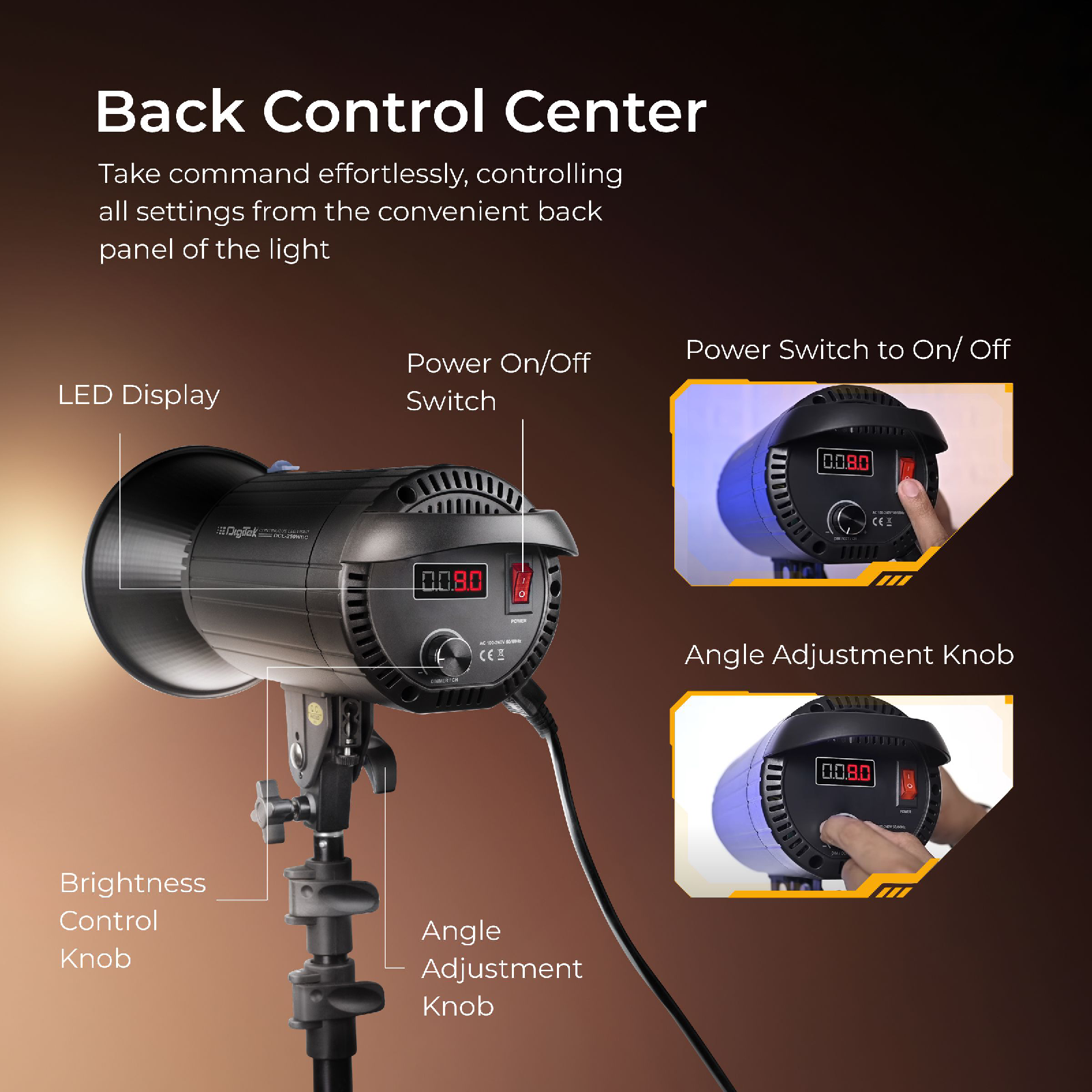 Digitek Lite (DCL-250 WBC) Combo BI Color Continuous LED Light Suitable for All Kinds of Small Production Photography / Power Saving & Environment Protection - Digitek