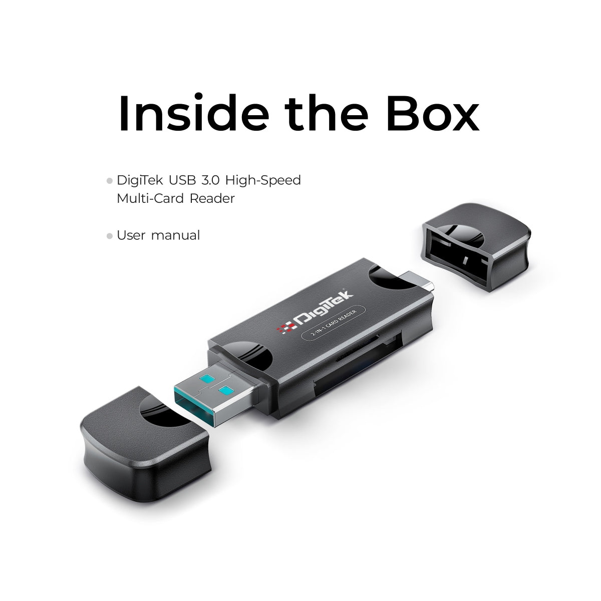 Digitek (DCR-007) USB-A 3.0 & Type C Multi-Card Reader