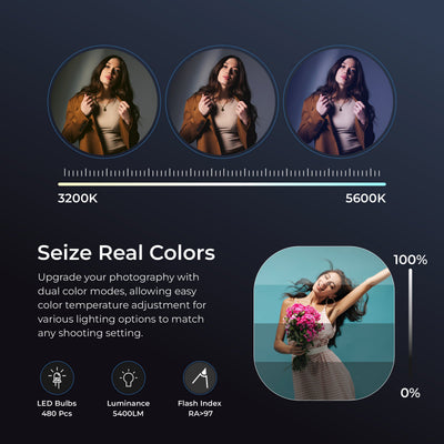 Digitek (DRL-18RT C6) Professional 46cm LED Ring Light with Remote & 158cm Light Stand, Runs on AC Power with No Shadow apertures, Ideal use for Makeup, Video Shoot, Fashion Photography & Many More - Digitek