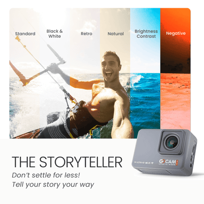 Digitek GoCAM (DAC-002) 5K 60fps 24MP WiFi Ultra HD Sports Action Camera with 2" HD Screen & External MIC Support 100 feet Waterproof (with Waterproof case) 2 x 1350mAh Battery - Digitek